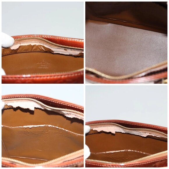 LOUIS VUITTON Monogram Vernis Houston Hand Bag Bronze M91122 LV Auth hk2663 - Picture 15 of 16